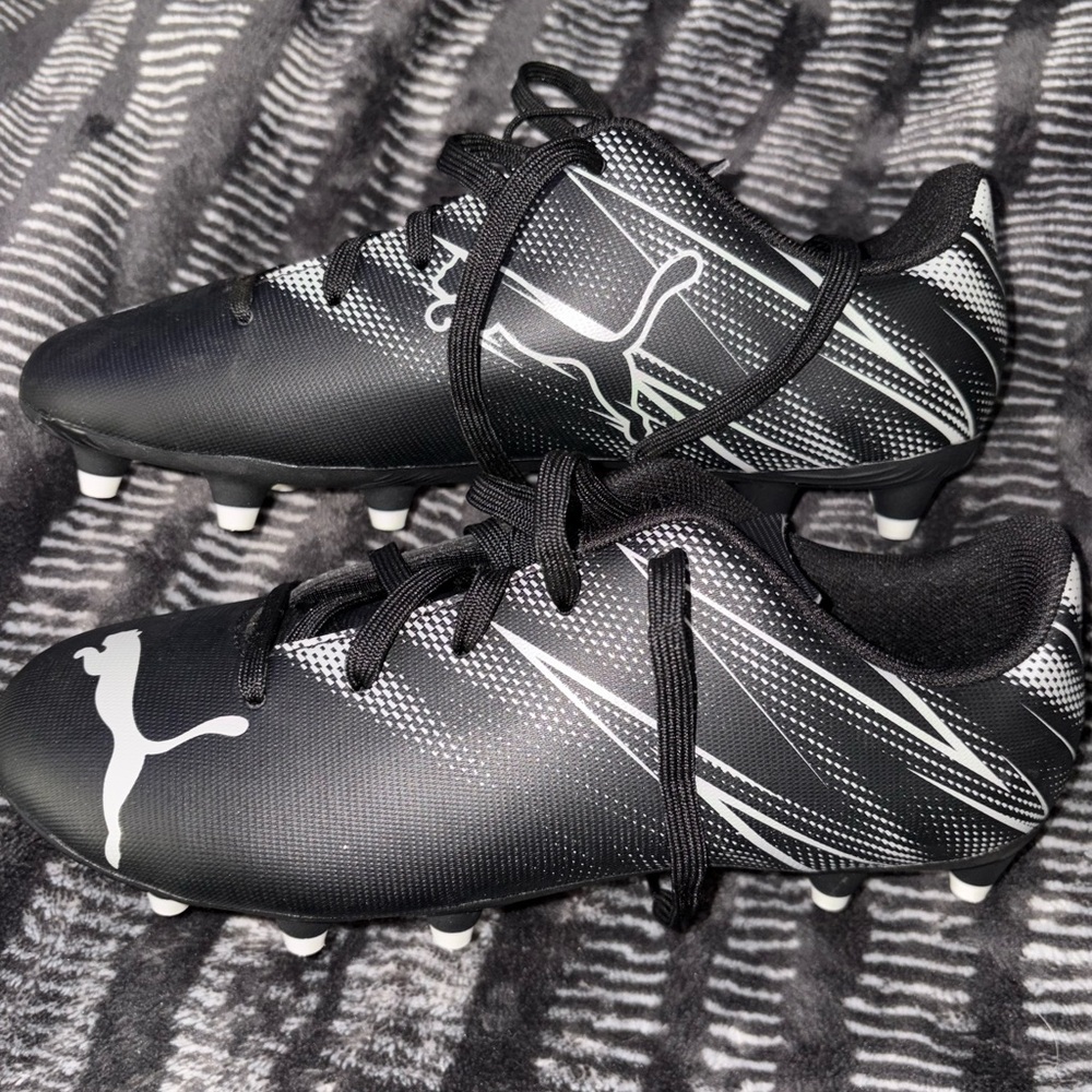 Puma Black and White Cleats